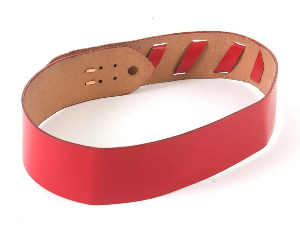 1950s 1960s Red Leather Laced Cinch Belt | small/medium