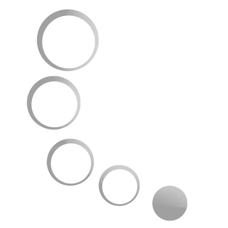 5Pcs/set Acrylic Circle Mirror Wall Stickers Removable DIY Wall Decoration Art Decals for Kids Room Home Wall Stickers