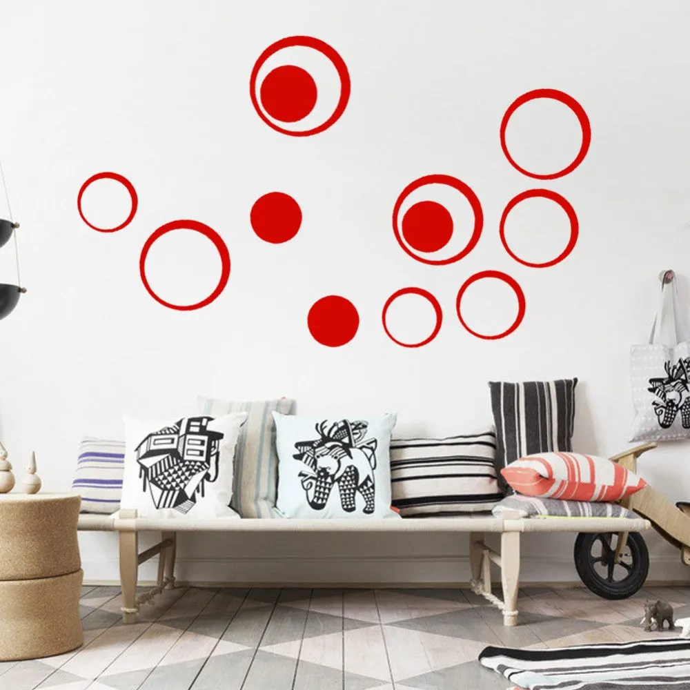 5Pcs/set Acrylic Circle Mirror Wall Stickers Removable DIY Wall Decoration Art Decals for Kids Room Home Wall Stickers