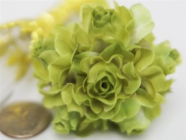 72 Sage Green Silk Semi Bloomed Craft Roses DIY Wedding Bouquet Flowers Decoration