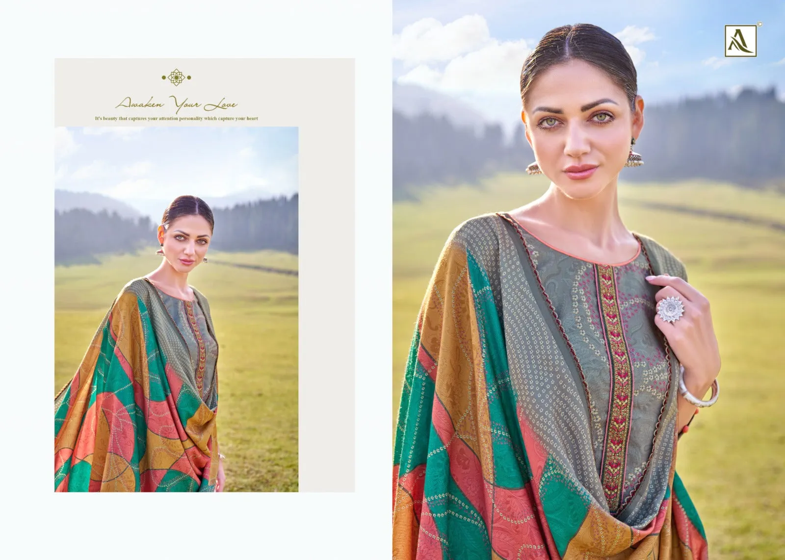 Alok Suits Dream Valle Pure Finest Pashmina Designer Digital Print Suit