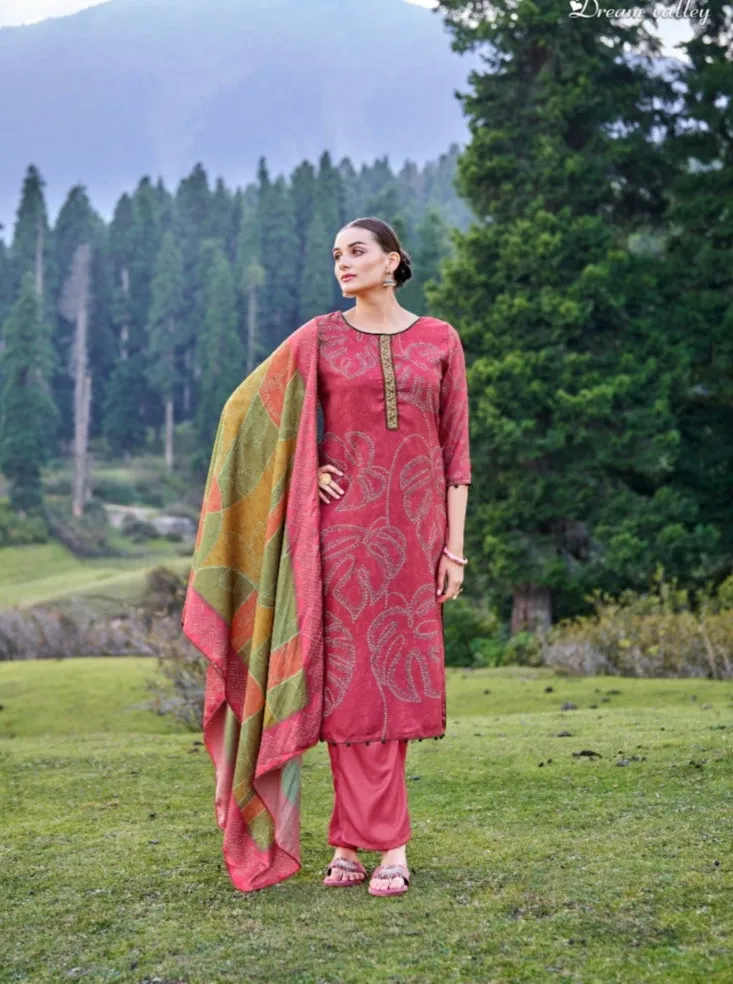 Alok Suits Dream Valle Pure Finest Pashmina Designer Digital Print Suit