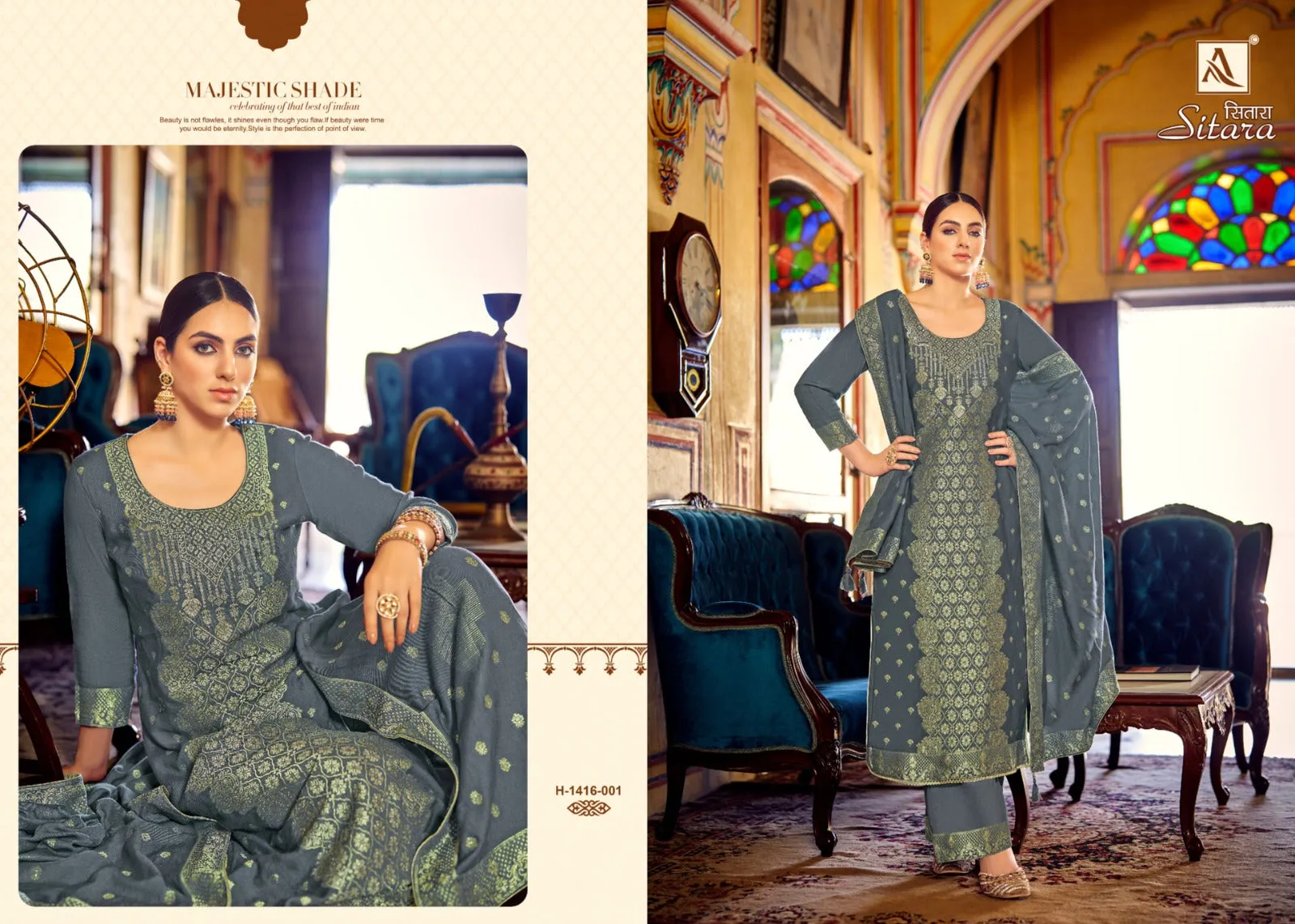 Alok Suits Pure Viscose Pashmina Sitara (1295x06)
