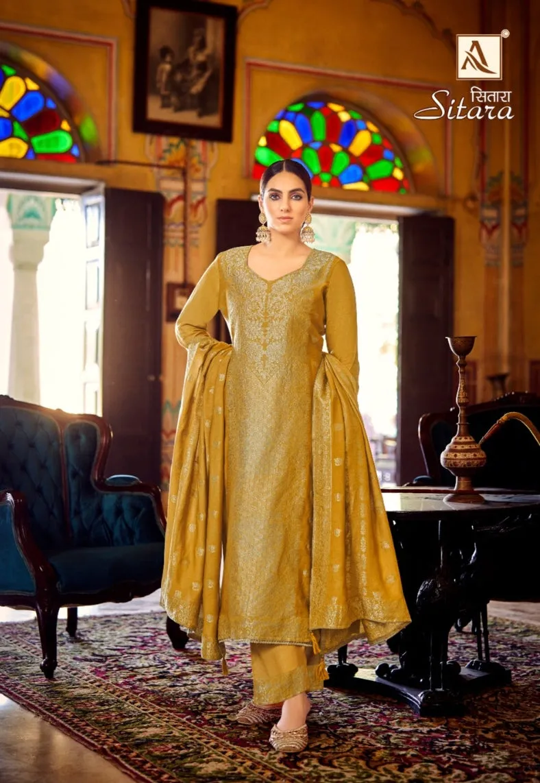 Alok Suits Pure Viscose Pashmina Sitara (1295x06)