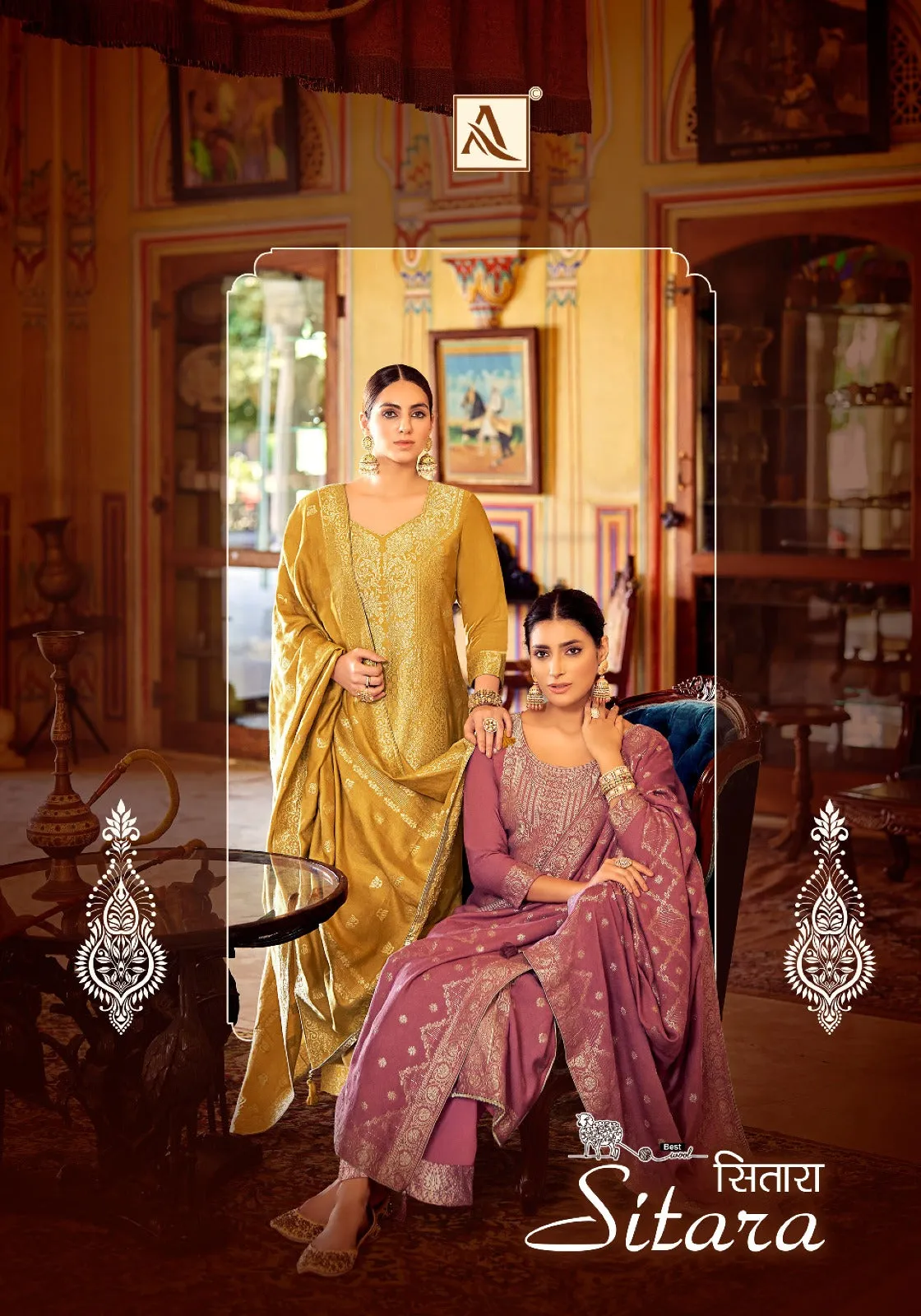 Alok Suits Pure Viscose Pashmina Sitara (1295x06)