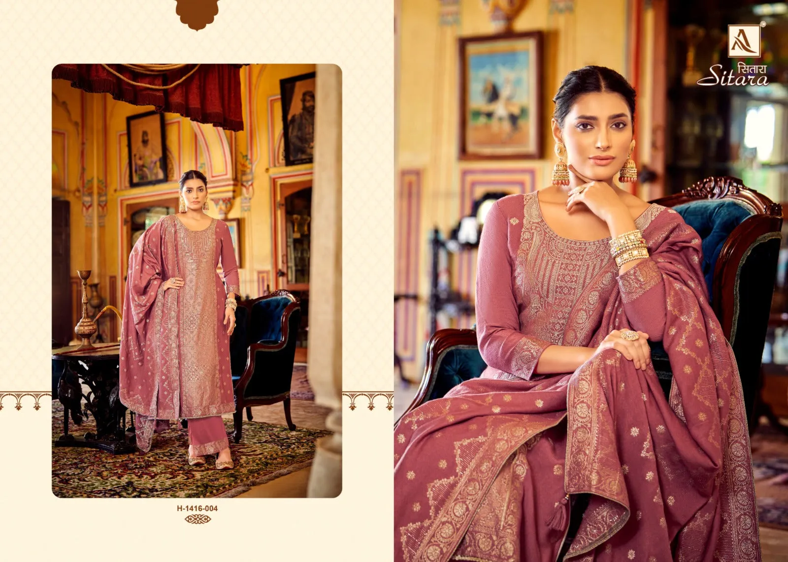 Alok Suits Pure Viscose Pashmina Sitara (1295x06)