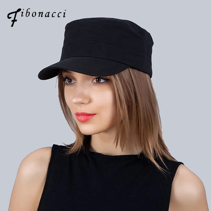 Army Military Cap Men Women Classic Solid Color Cotton Unisex Military Trucker Hats For Men Flat Top Caps