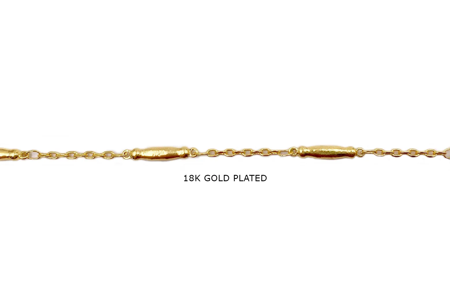 BCH1020 Cylinder Link Chain 18k Gold Plated