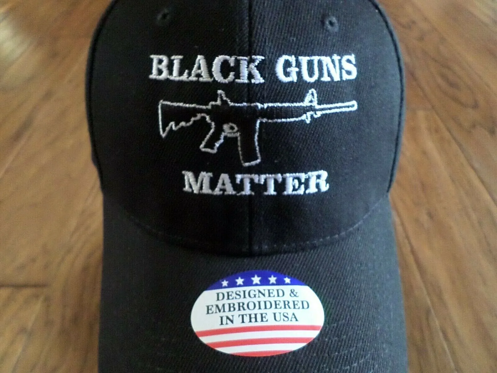 BLACK GUNS MATTER 6 PANEL CAP EMBROIDERED HAT 2nd AMENDMENT