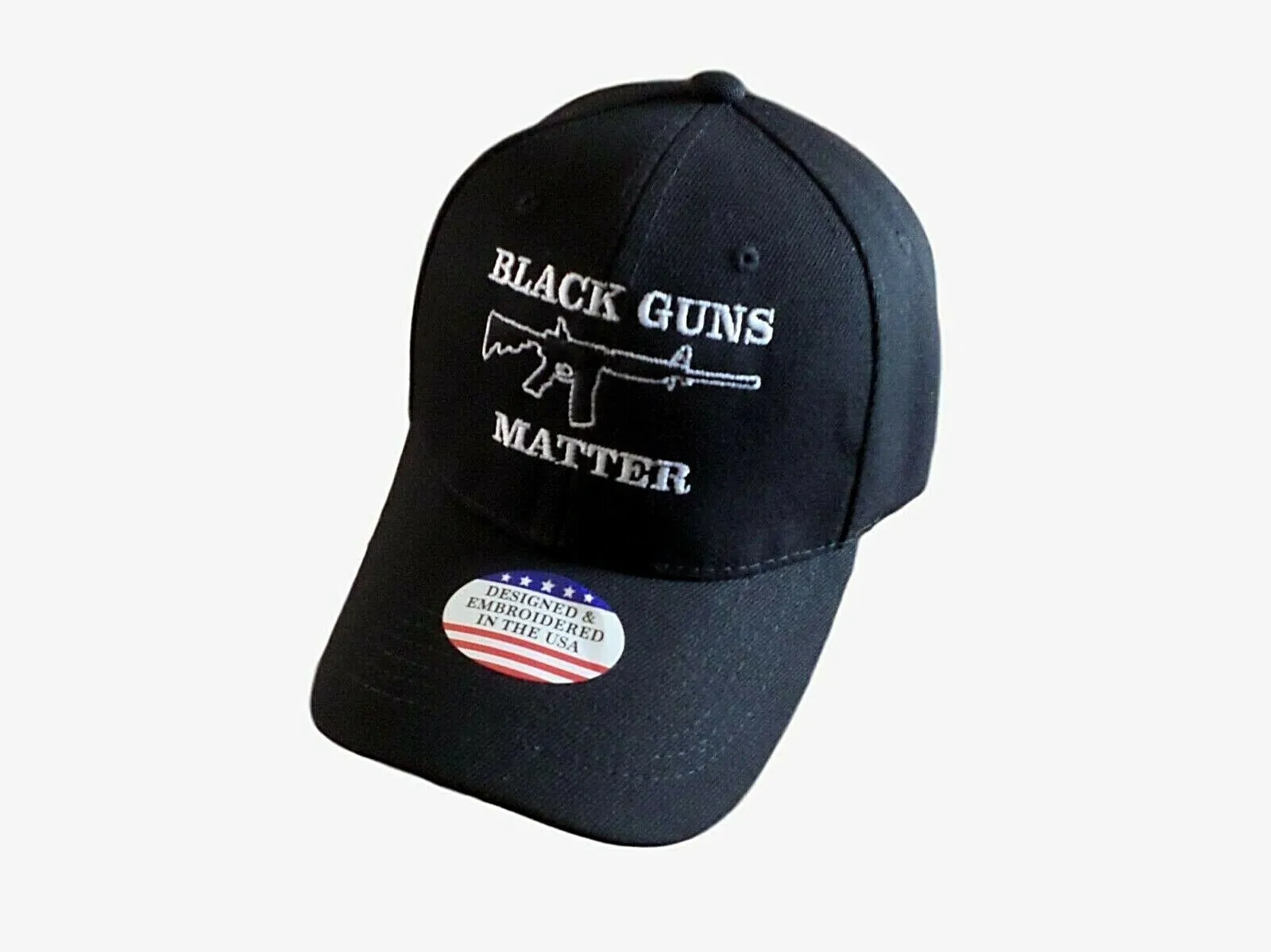 BLACK GUNS MATTER 6 PANEL CAP EMBROIDERED HAT 2nd AMENDMENT
