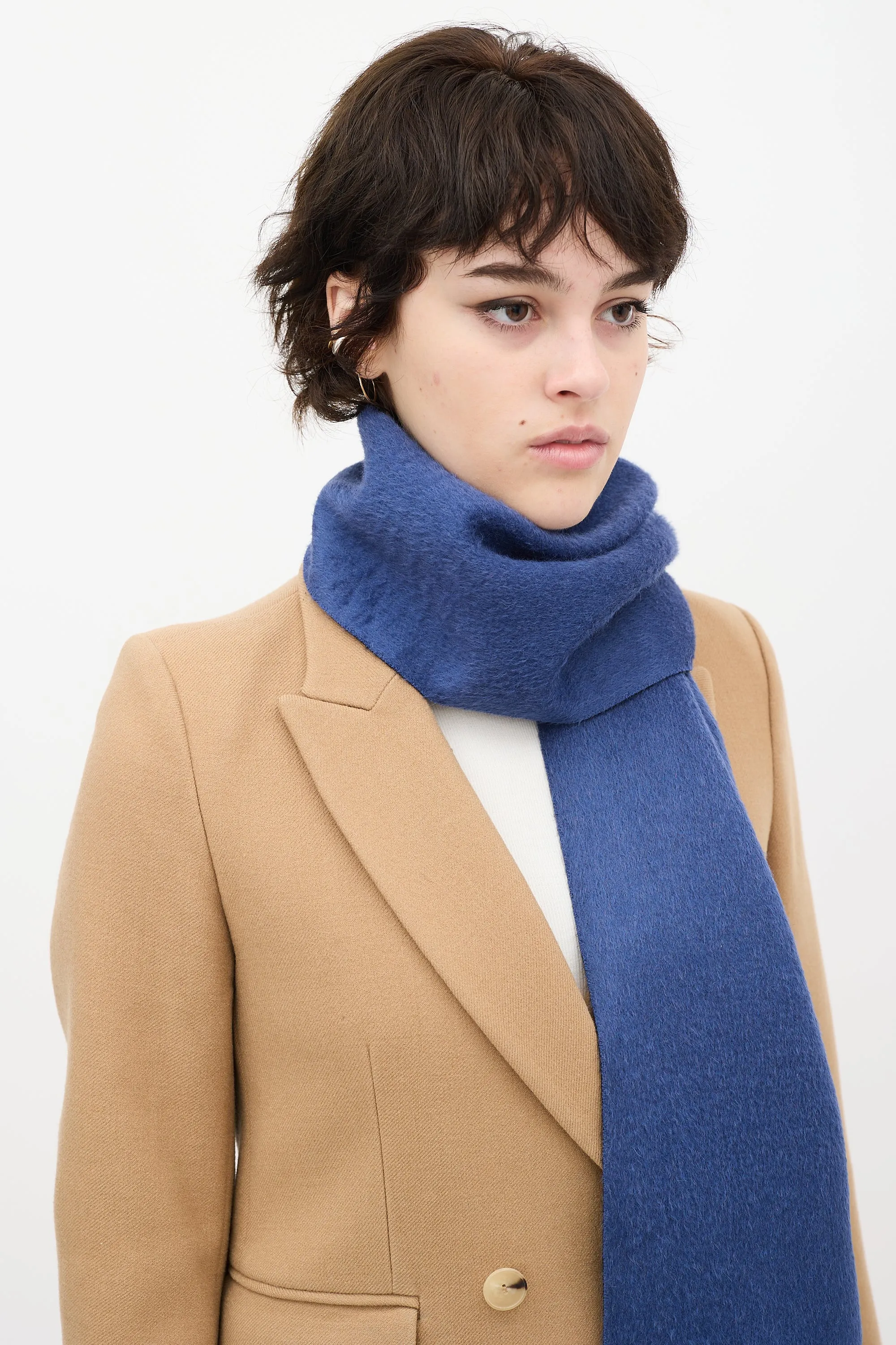 Blue & Black Wool Scarf
