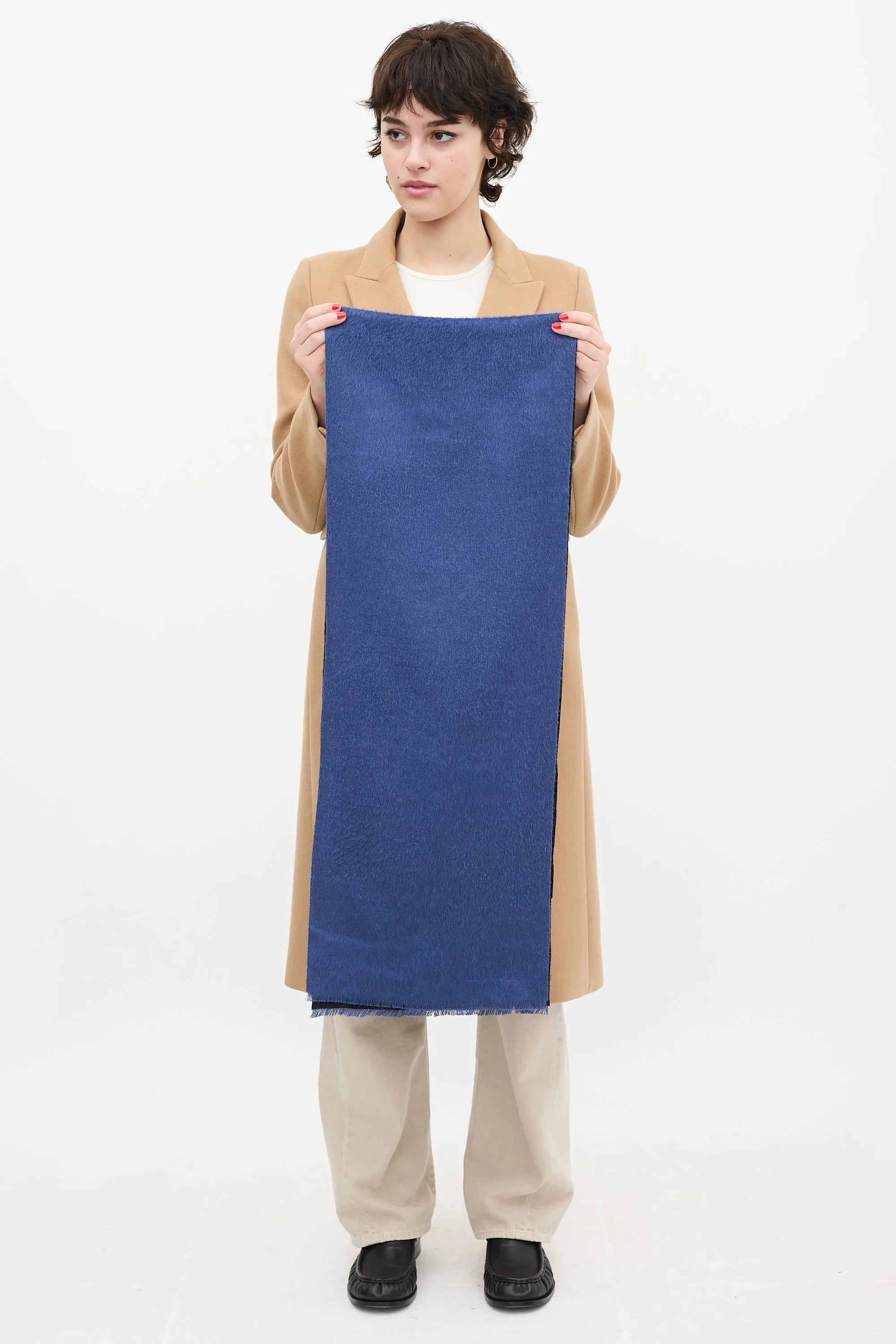 Blue & Black Wool Scarf