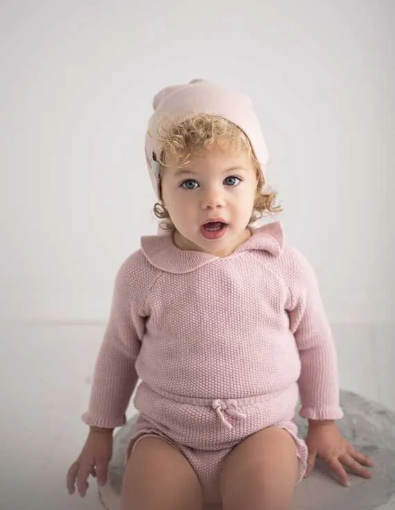 Blush Winter Knit Beanie