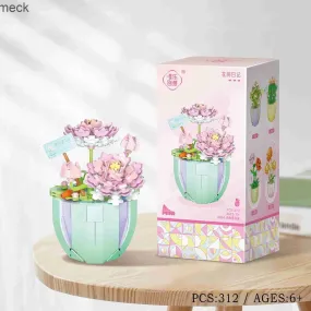 Building Block Bouquet 3D Model Toy Home Decoration Plant 2084 S4864175
