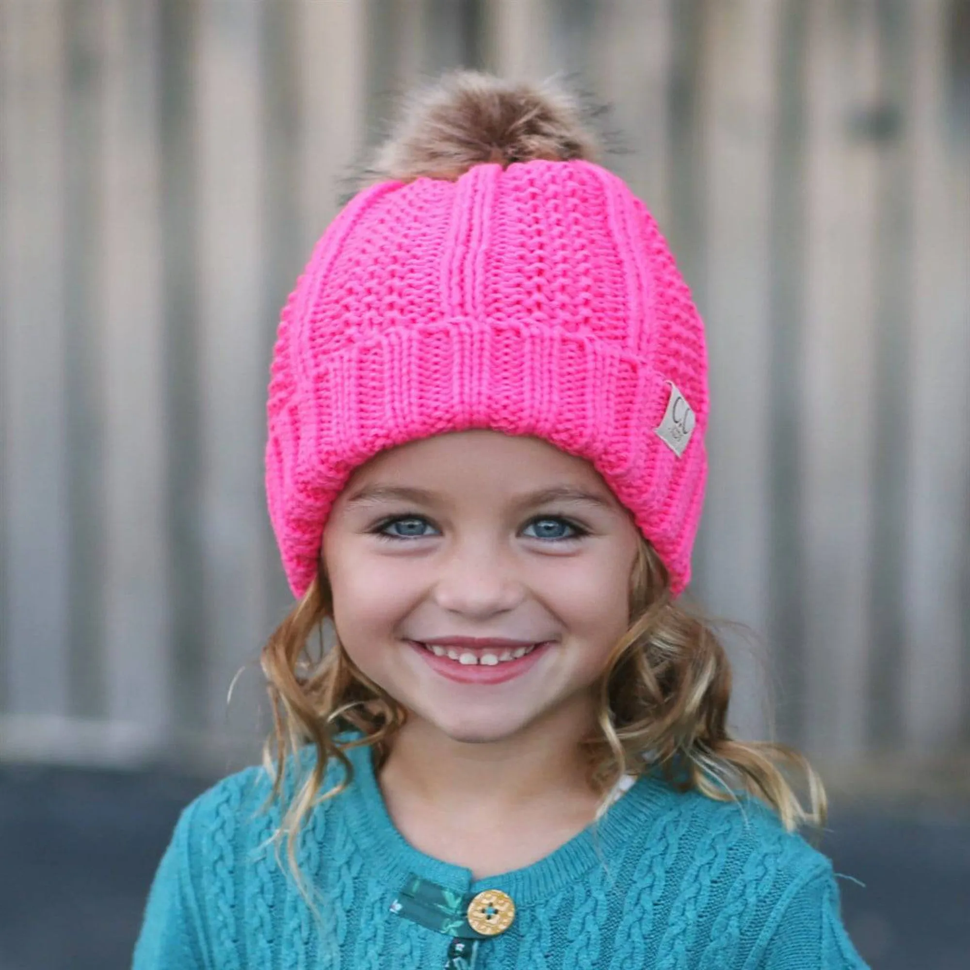 CC Kids Trending Pom Lined Beanies Hats