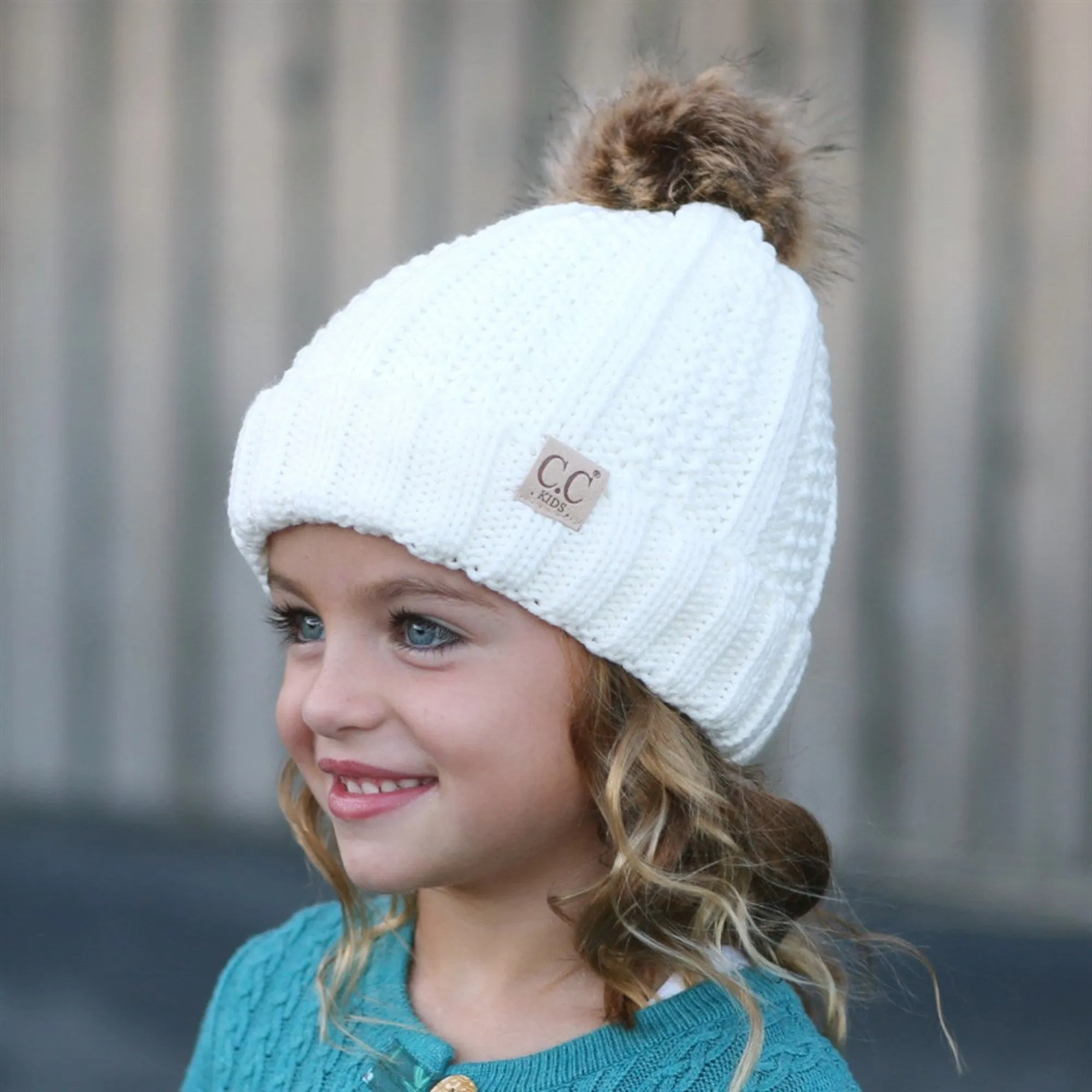 CC Kids Trending Pom Lined Beanies Hats