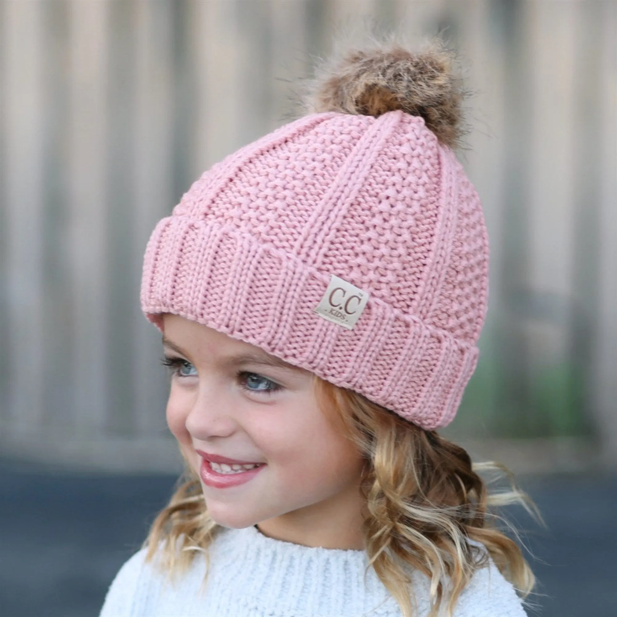 CC Kids Trending Pom Lined Beanies Hats