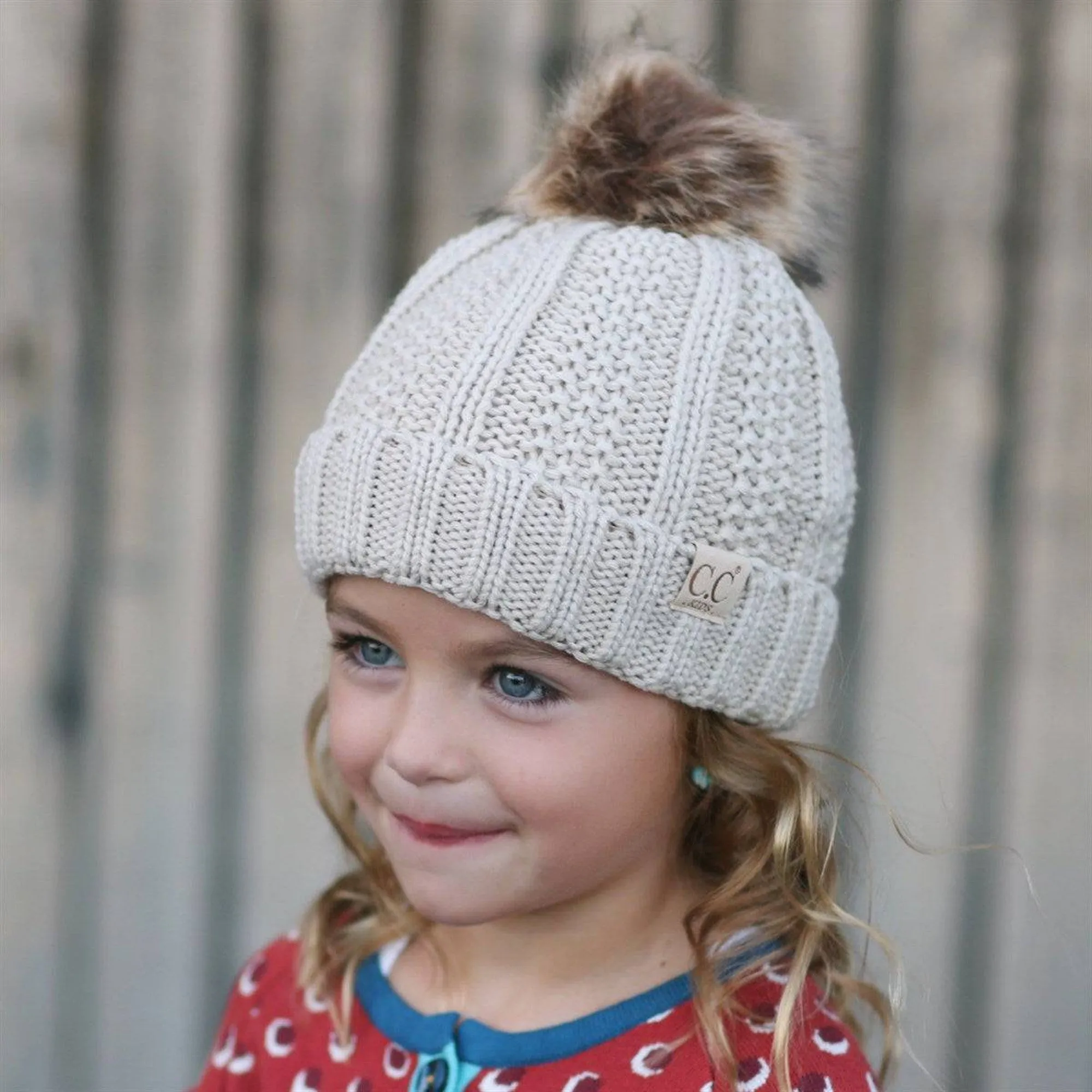 CC Kids Trending Pom Lined Beanies Hats
