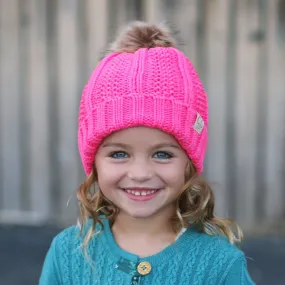 CC Kids Trending Pom Lined Beanies Hats