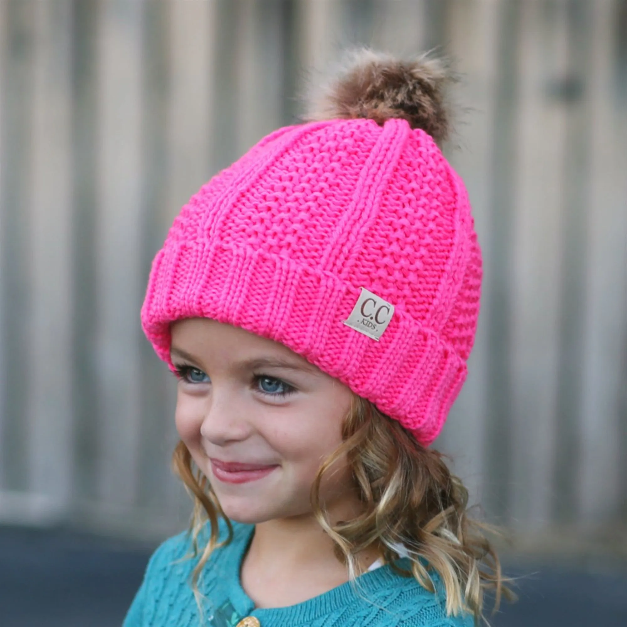 CC Kids Trending Pom Lined Beanies Hats