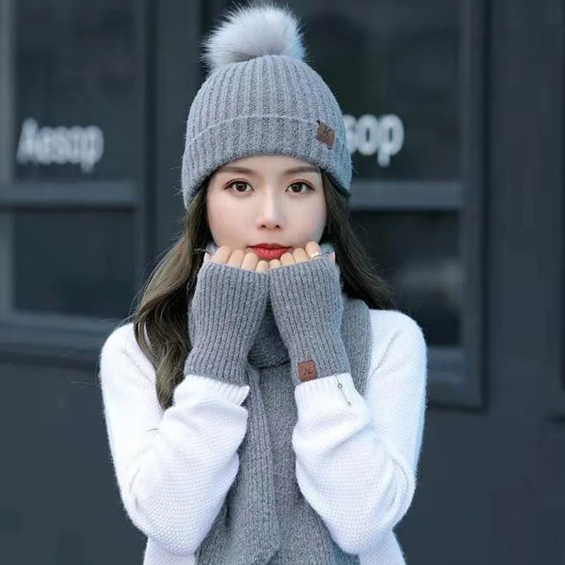 Chic Knitted 3-in-1 Winter Set