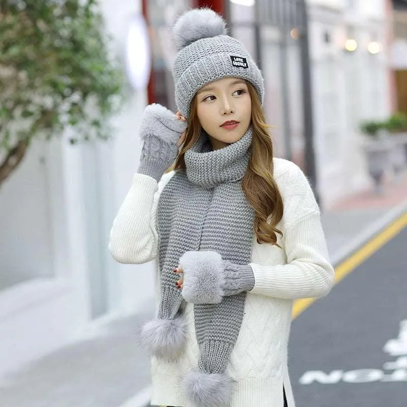 Chic Knitted 3-in-1 Winter Set