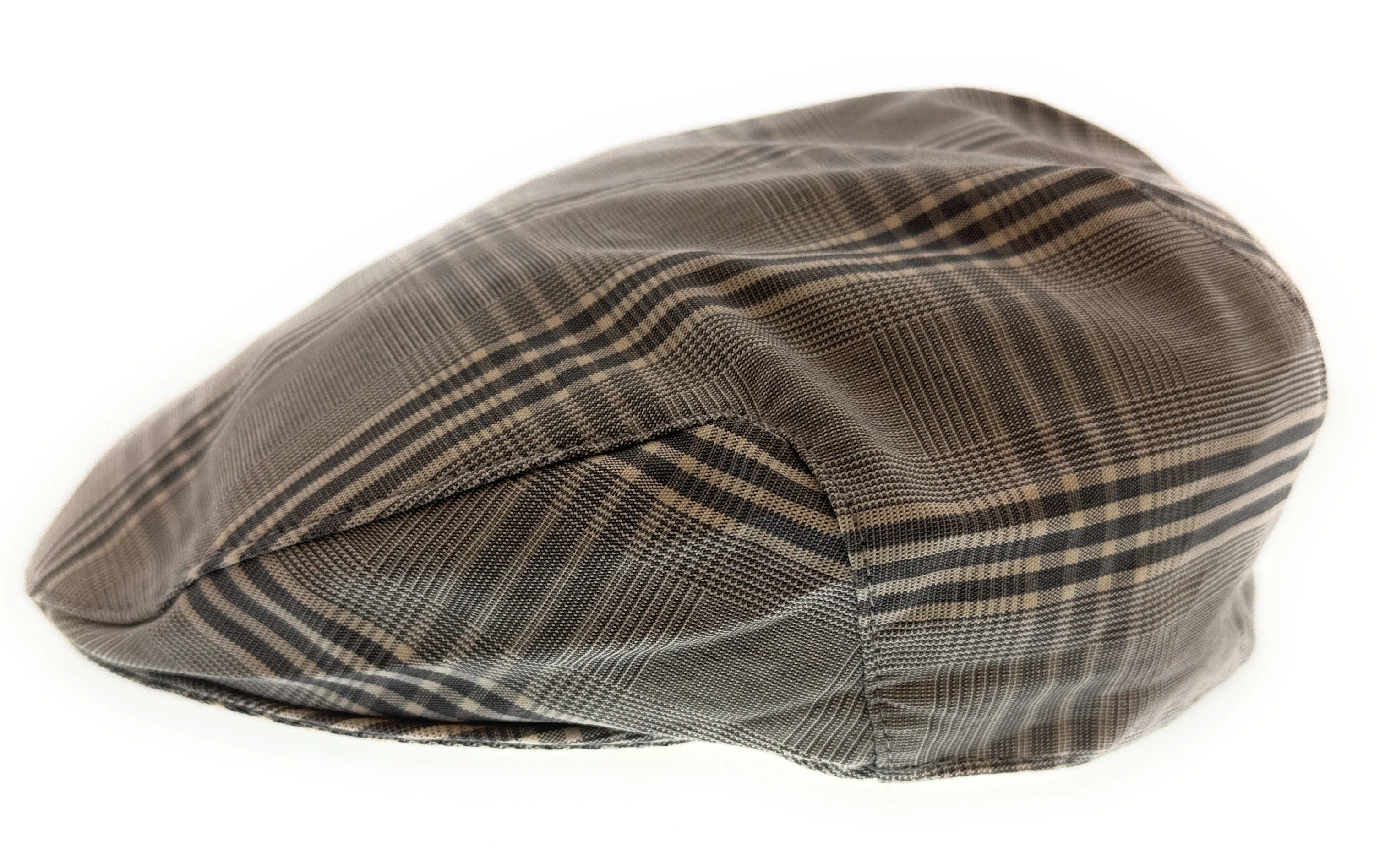 Dolce & Gabbana Men’s Light Grey Large Plaid Flat Cap -Adult L