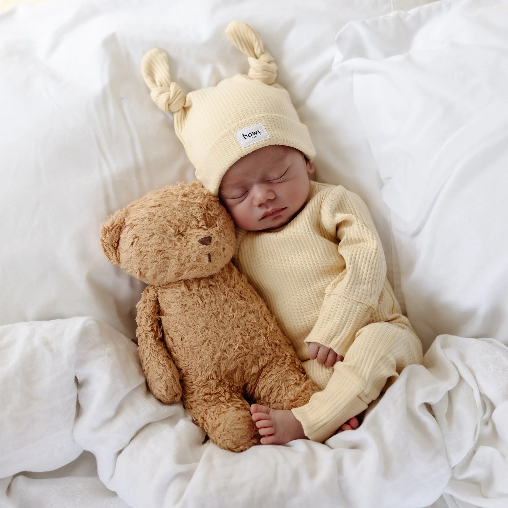 Double Knot Beanie - Lemon