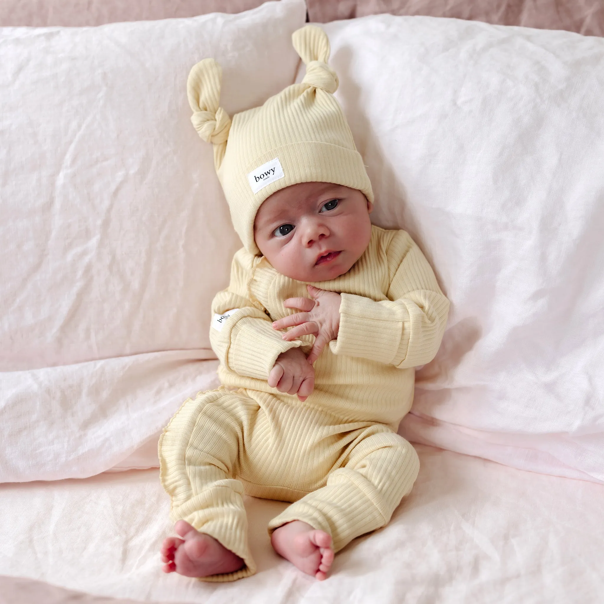 Double Knot Beanie - Lemon