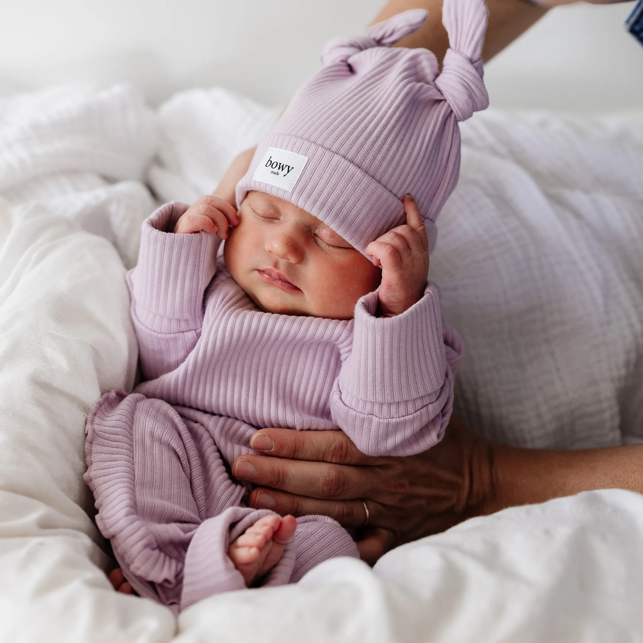 Double Knot Beanie - Lilac