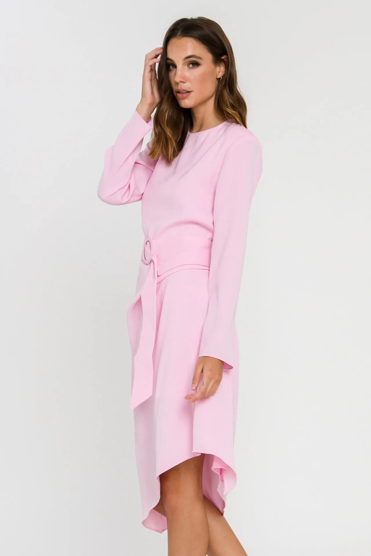 Draped Dress With Belt