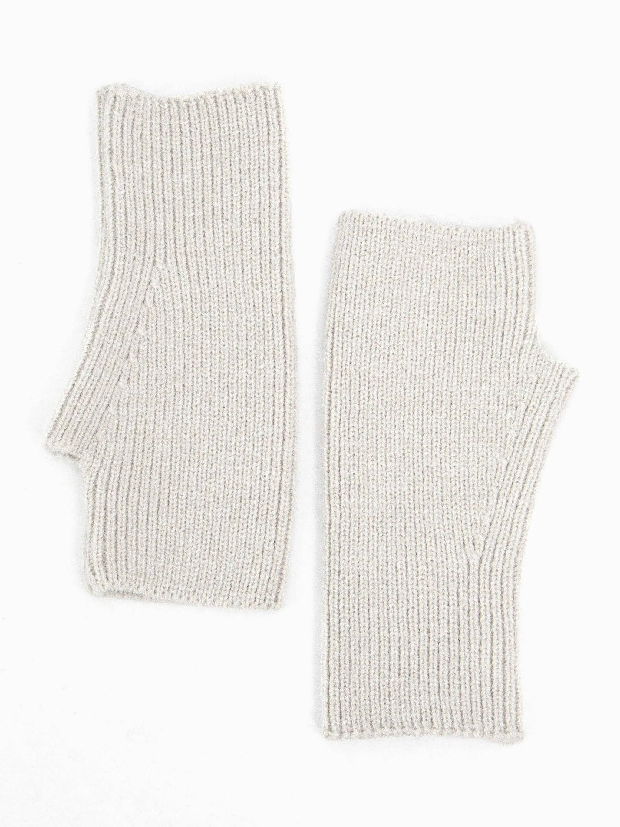 Dylan Wrist Warmers - Light Grey, Knitted