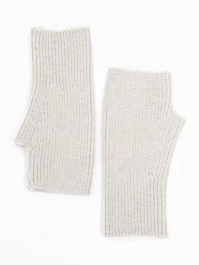 Dylan Wrist Warmers - Light Grey, Knitted