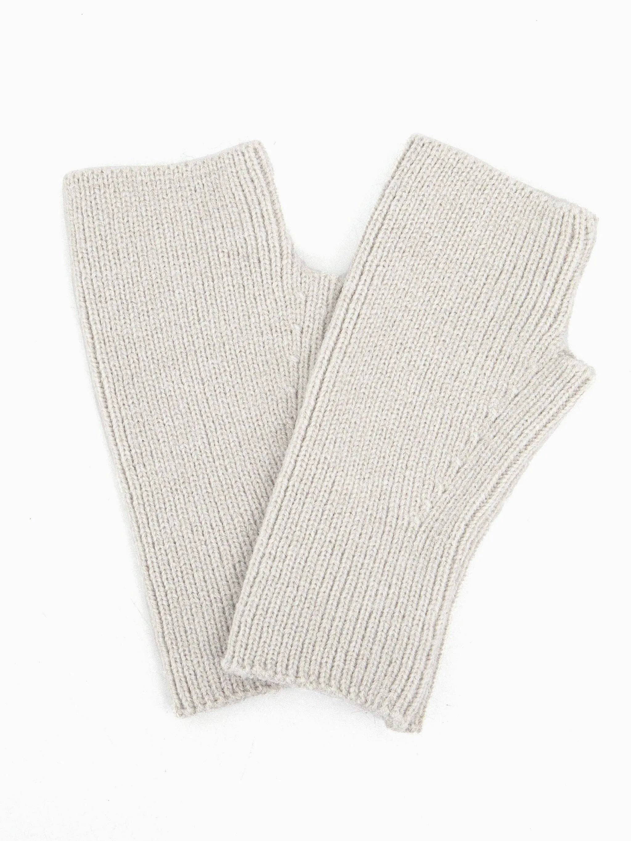 Dylan Wrist Warmers - Light Grey, Knitted