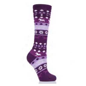 Heat Holders Ladies Bawtry Fairisle Lite Long Socks