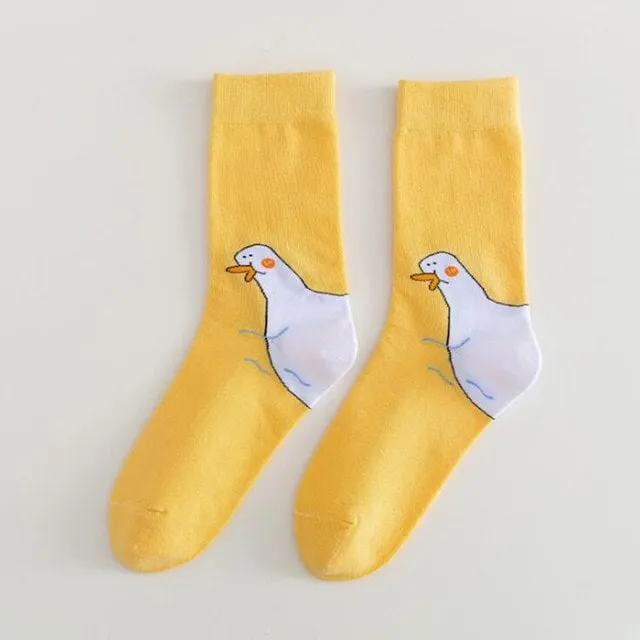 Kawaii Goose Head Socks