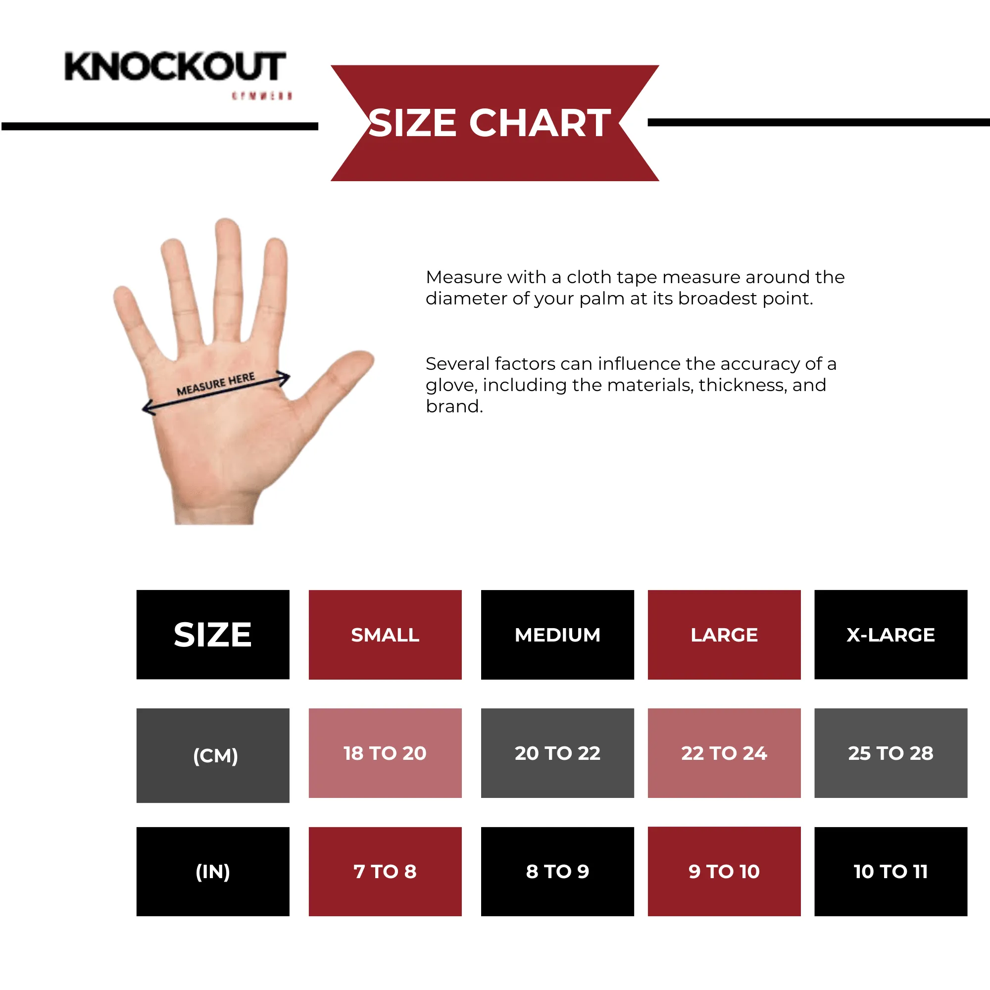 Knockout fingerless Fitness Gloves