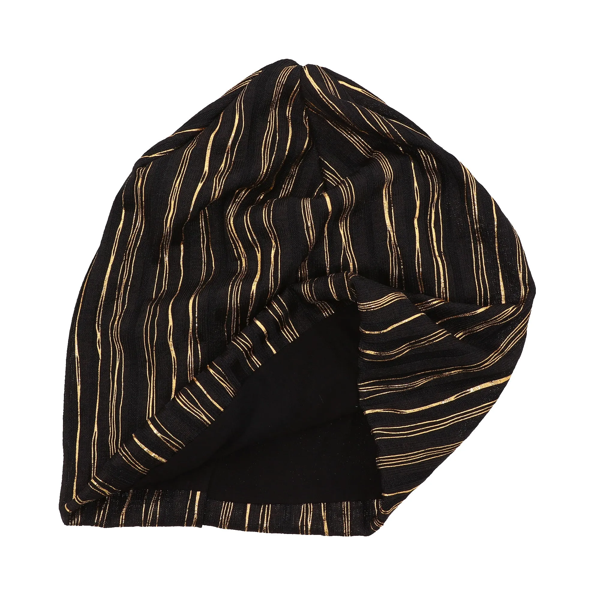 Metallic Striped Beanie