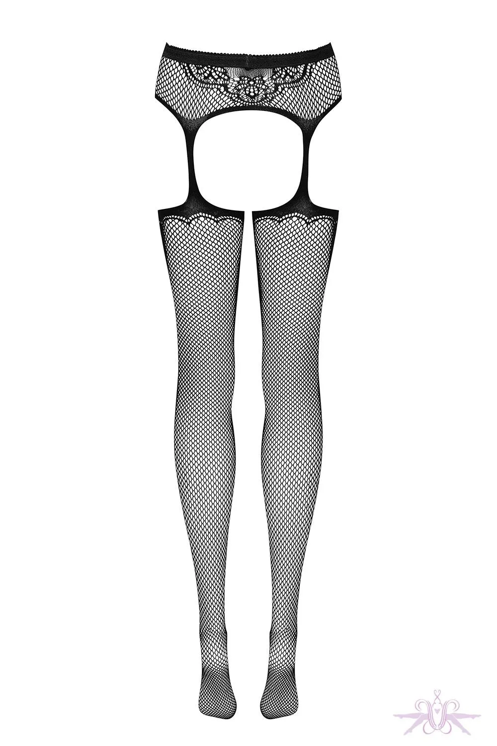 Obsessive Black Fishnet Garter Stocking