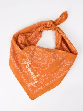 Orange Howdy Bandana