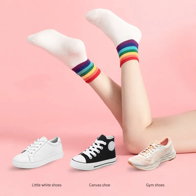 Sweet Rainbow Stripe Socks