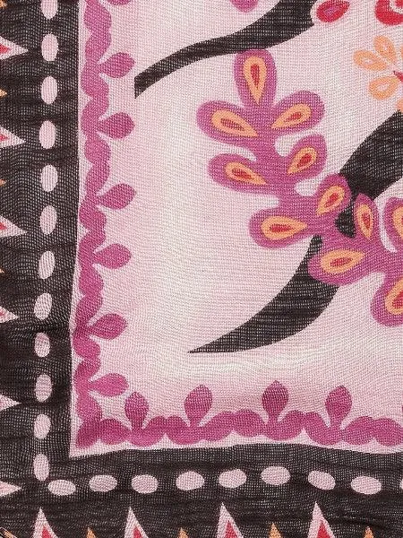 Women Pink And Black Scarves